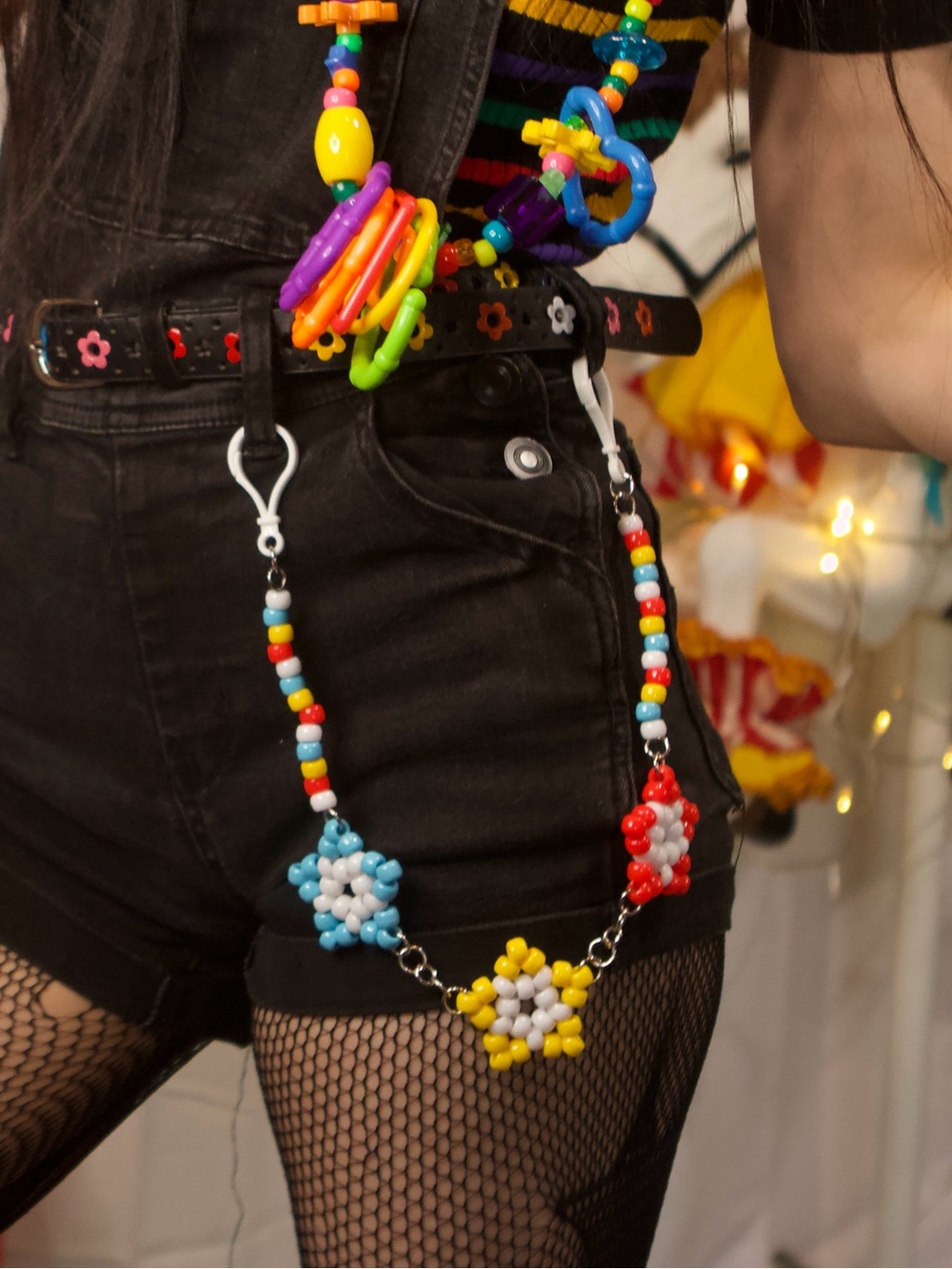 Clown Stars Belt Chain - White & Primary